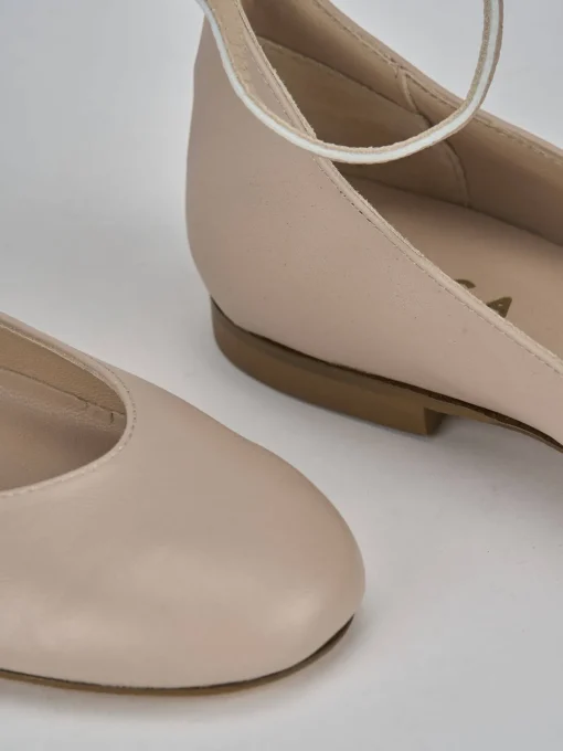 Ballerine tacco 1cm pelle beige