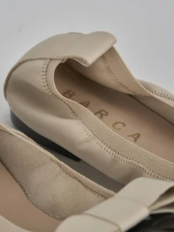 Ballerine tacco 1cm pelle beige