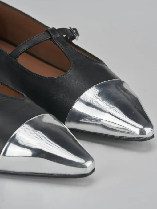 Ballerine tacco 1cm pelle nero