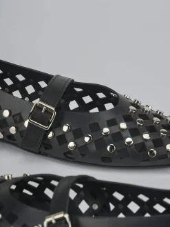 Ballerine tacco 1cm pelle nero