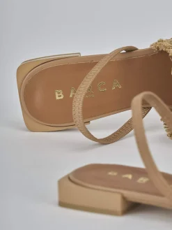 Ballerine tacco 1cm pelle marrone