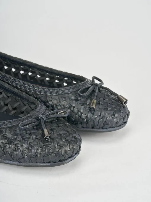 Ballerine tacco 1cm pelle blu