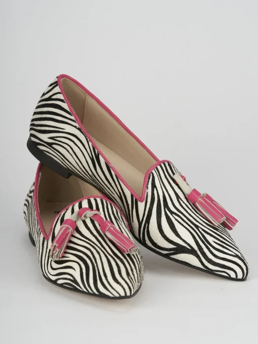Ballerine tacco 1cm pelle rosa