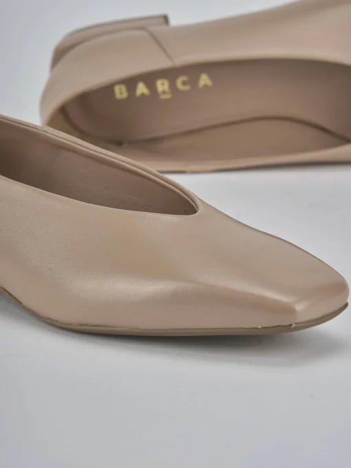 Ballerine tacco 2cm pelle rosa