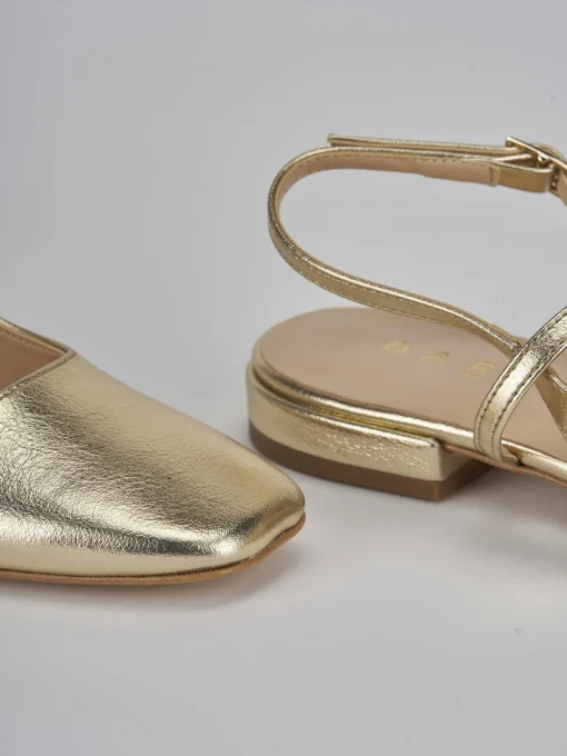 Ballerine tacco 1cm pelle oro