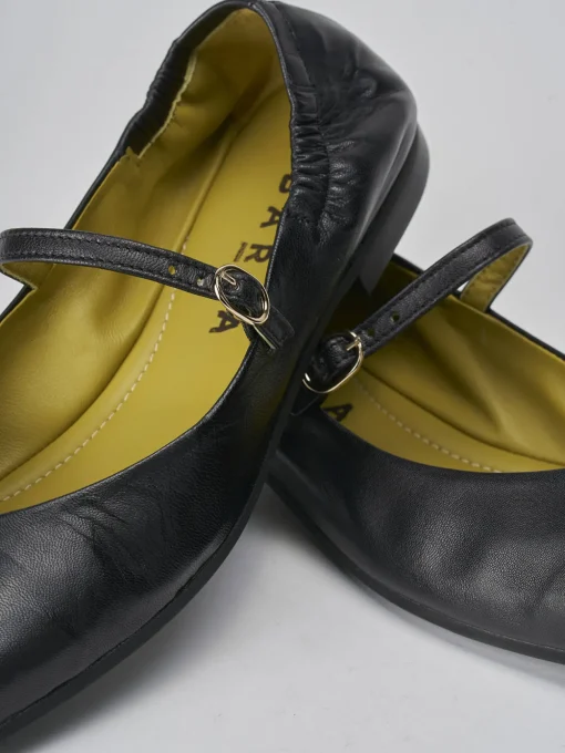 Ballerine tacco 1cm pelle nero