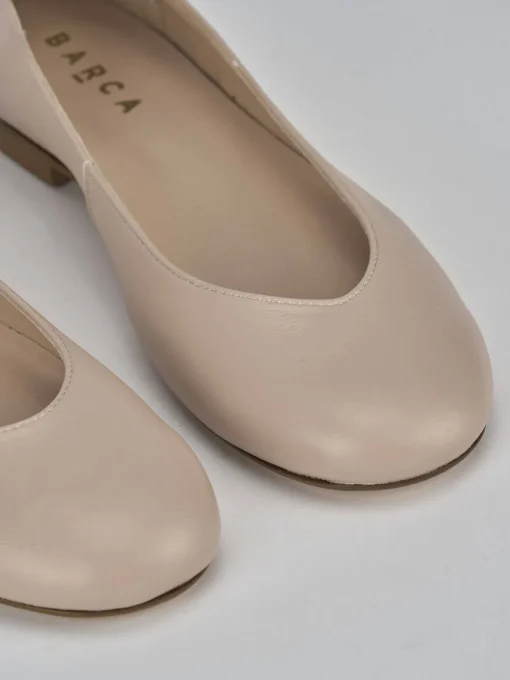 Ballerine tacco 1cm pelle beige