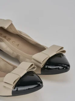 Ballerine tacco 1cm pelle beige