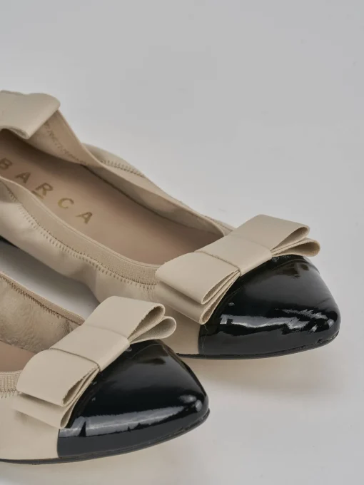Ballerine tacco 1cm pelle beige