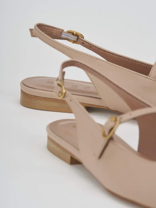 Ballerine tacco 1cm pelle rosa