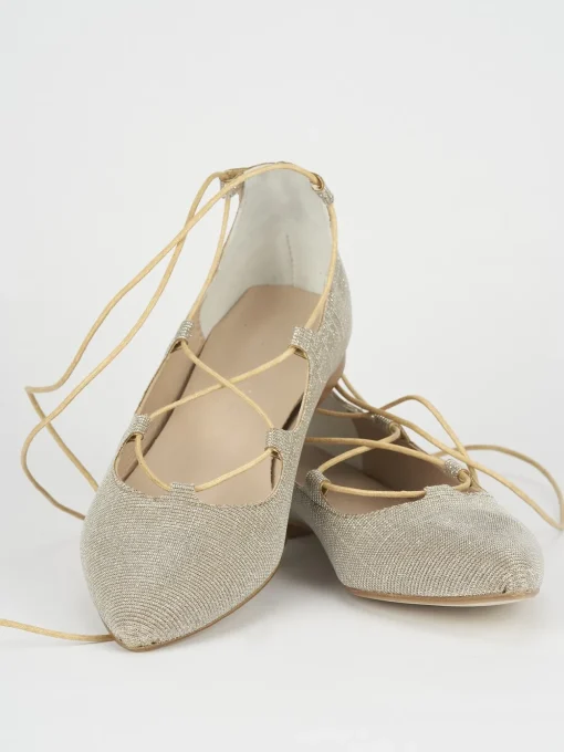 Ballerine tacco 1cm pelle beige