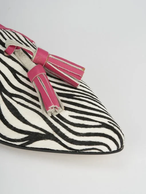 Ballerine tacco 1cm pelle rosa