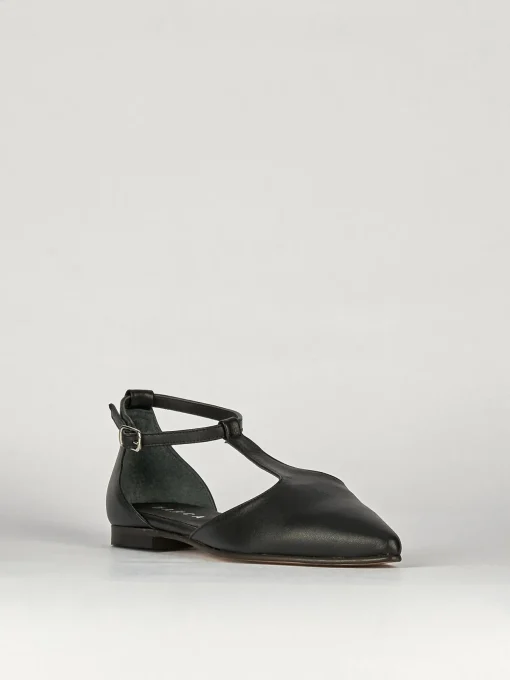 Ballerine tacco 1cm pelle nero