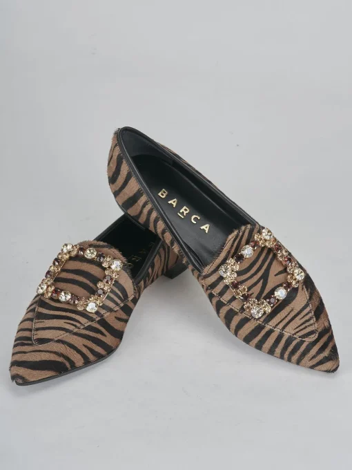 Ballerine tacco 1cm pelle multicolor