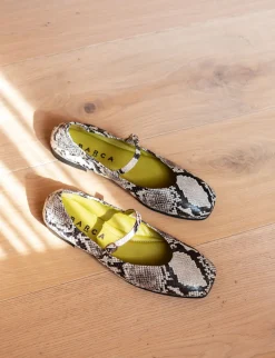 Ballerine tacco 1cm pelle beige