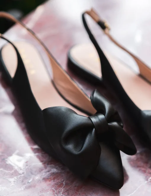Ballerine tacco 1cm pelle nero