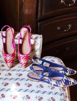 Ballerine tacco 1cm pelle rosa