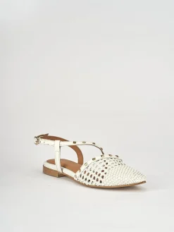 Ballerine tacco 1cm pelle bianco