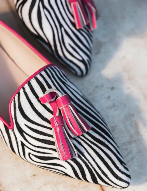 Ballerine tacco 1cm pelle rosa