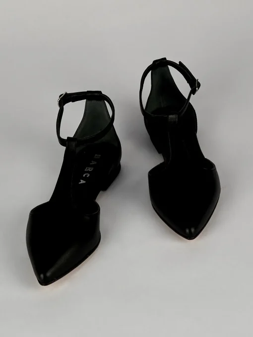 Ballerine tacco 1cm pelle nero