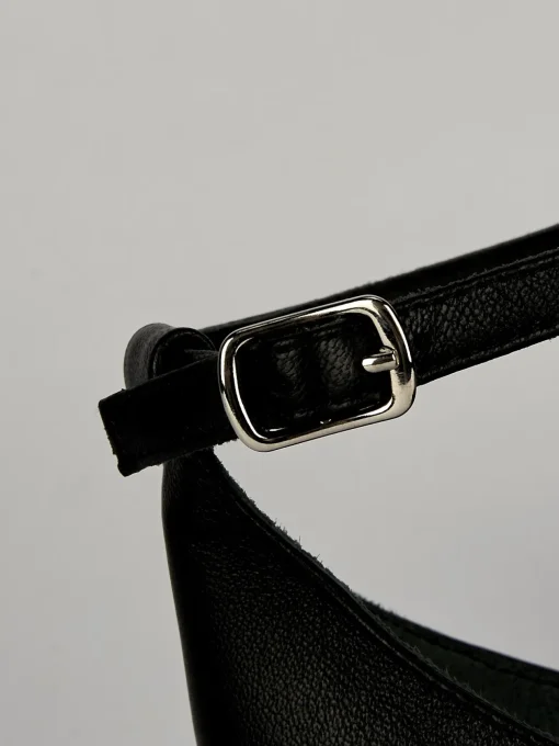 Ballerine tacco 1cm pelle nero
