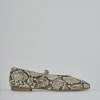 Ballerine tacco 1cm pitone beige