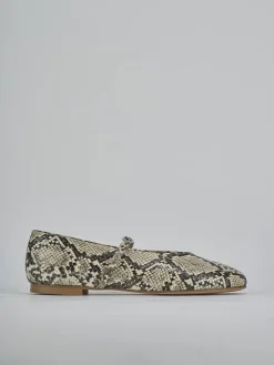 Ballerine tacco 1cm pitone beige