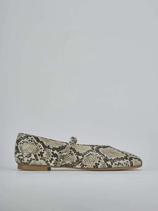 Ballerine tacco 1cm pitone beige