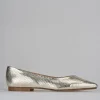 Ballerine tacco 1cm pitone oro