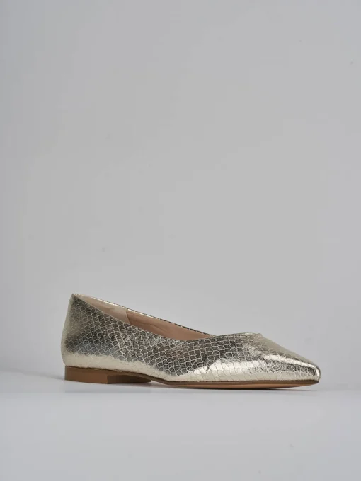 Ballerine tacco 1cm pitone oro