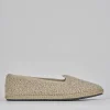 Ballerine tacco 1cm tessuto beige