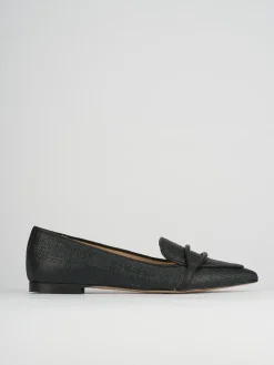 Ballerine tacco 1cm tessuto nero