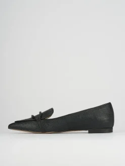 Ballerine tacco 1cm tessuto nero