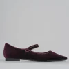 Ballerine tacco 1cm velluto bordo'