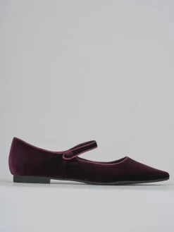 Ballerine tacco 1cm velluto bordo'