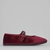 Ballerine tacco 1cm velluto bordo'