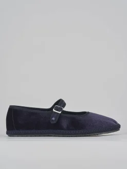 Ballerine tacco 1cm velluto viola