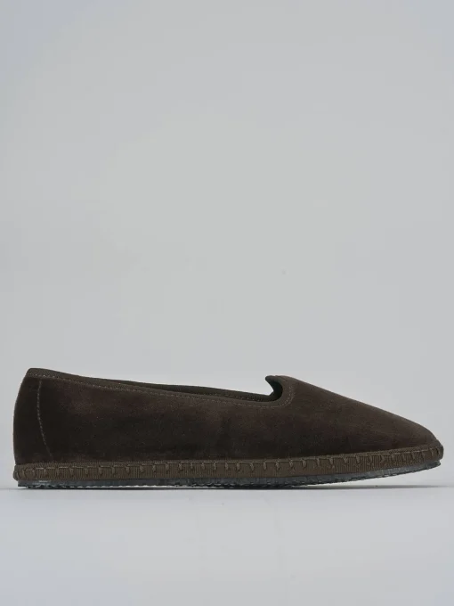Ballerine tacco 1cm velluto testa
