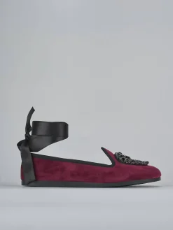 Ballerine tacco 1cm velluto bordo'