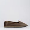 Ballerine tacco 1cm velluto testa