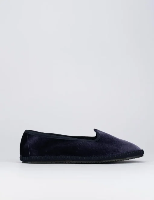Ballerine tacco 1cm velluto viola
