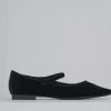 Ballerine tacco 1cm velluto nero