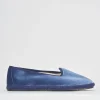 Ballerine tacco 1cm velluto blu