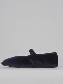 Ballerine tacco 1cm velluto viola