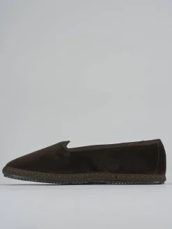 Ballerine tacco 1cm velluto testa
