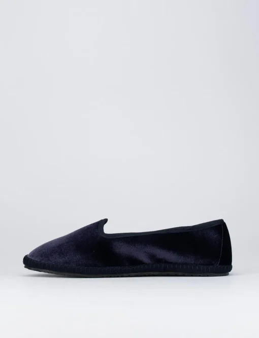 Ballerine tacco 1cm velluto viola
