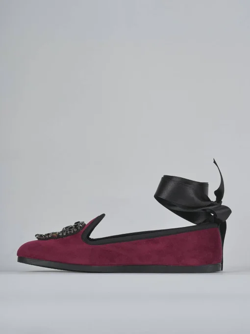 Ballerine tacco 1cm velluto bordo'