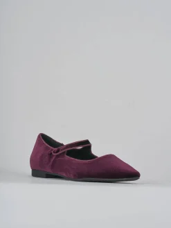 Ballerine tacco 1cm velluto bordo'