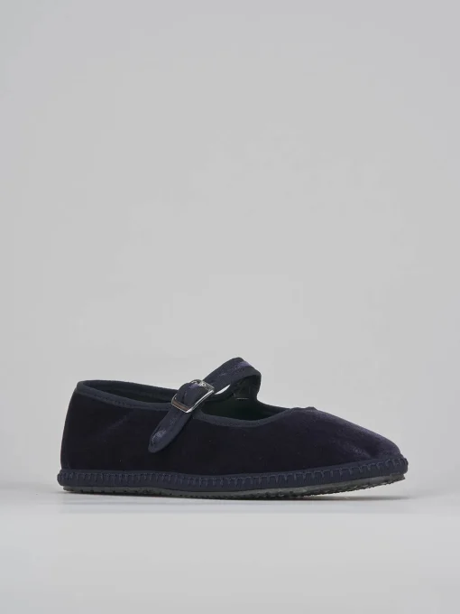 Ballerine tacco 1cm velluto viola