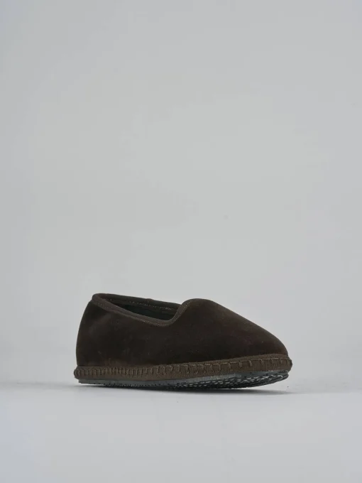 Ballerine tacco 1cm velluto testa